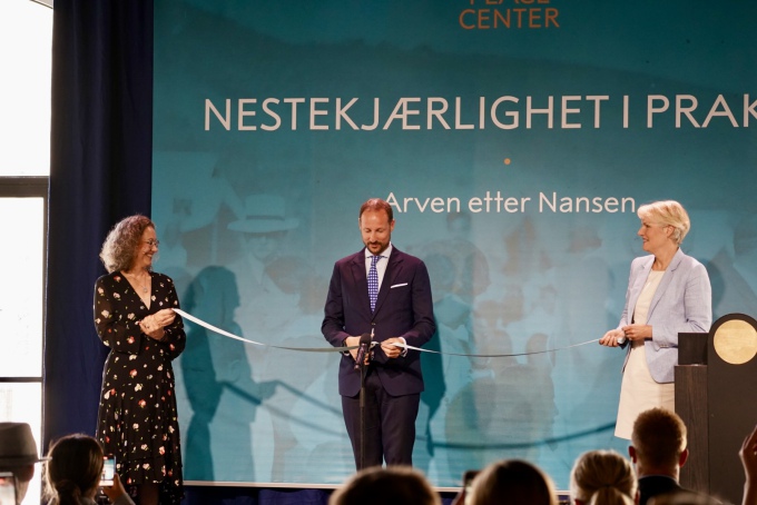Kronprins Haakon åpner den nye Nansen-utstillingen på Nobels Fredssenter. Foto: Liv Anette Luane, Det kongelige hoff